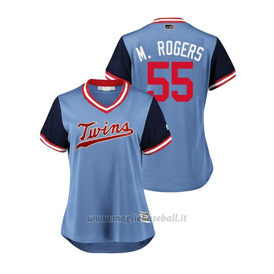 Maglia Baseball Donna Minnesota Twins Taylor Rogers 2018 Llws Players Weekend M. Rogers Light TOrnto Blue Jays